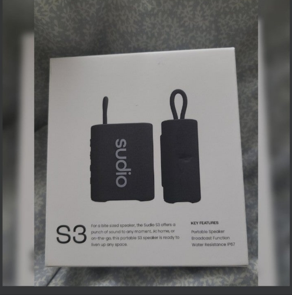 Sudio s3 portable Bluetooth speaker new in box retails $ 79